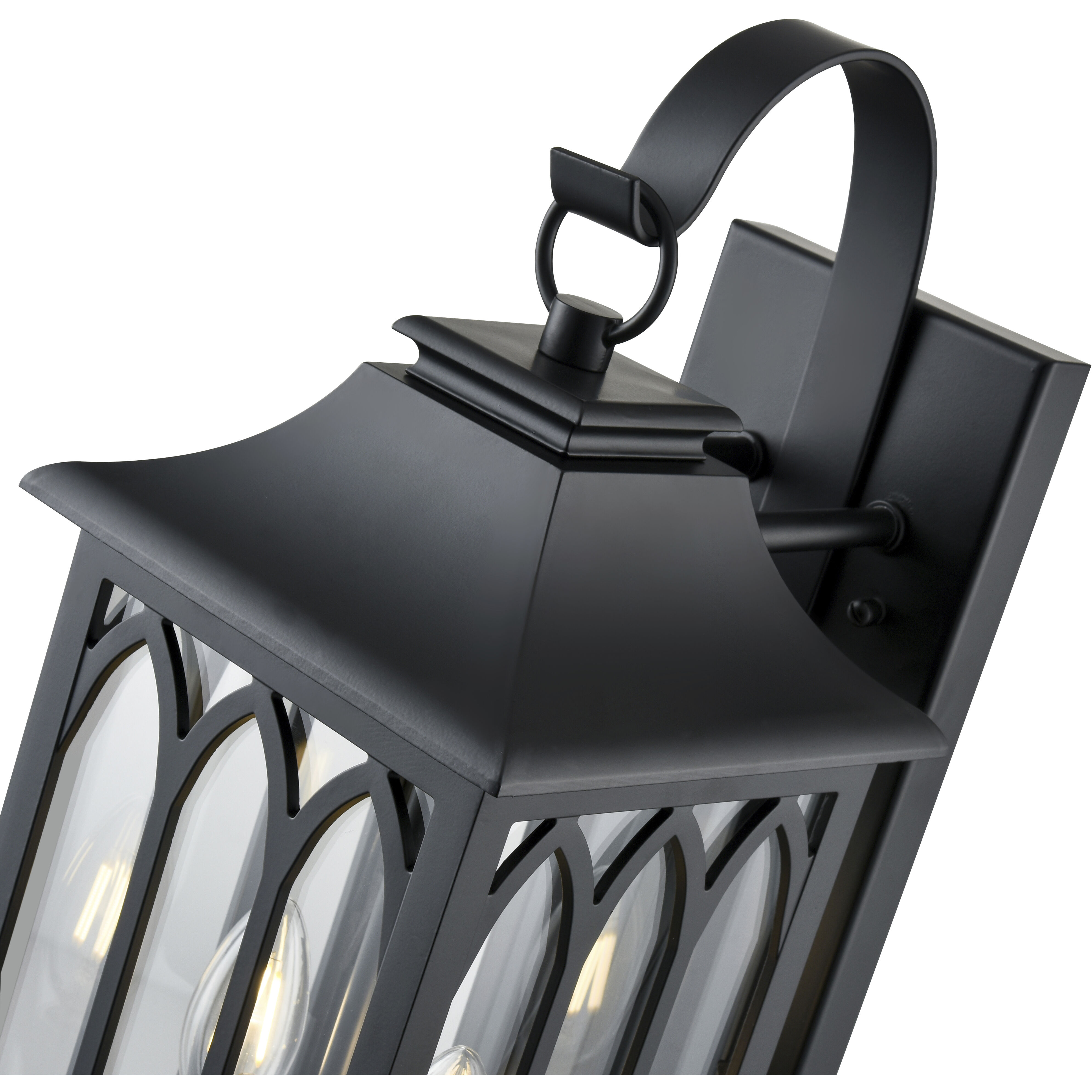 Mallorey 2 Light 20 inch Powder Coated Black Outdoor Wall Sconce